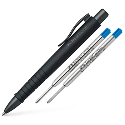 Afbeelding van Faber Castell poly ball XB balpen (urban all black, balpenvulling)
