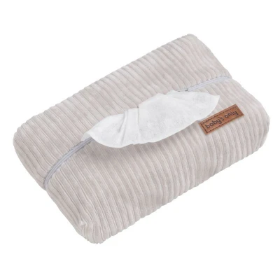 Afbeelding van Baby&#039;s Only Billendoekjeshoes Sense Babydoekjes Hoes voor luierdoekjes en pampers billendoekjes Kiezelgrijs Ritssluiting