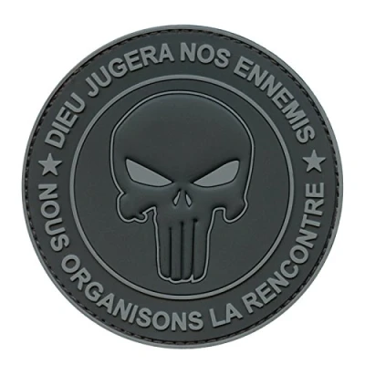Afbeelding van ACU Subdued Punisher God Zal ONZE VIJANDEN DEVGRU Moraal PVC 3D Touch Bevestiging Patch