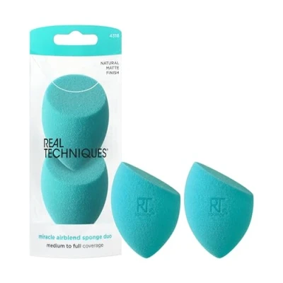 Afbeelding van Make up Spons Real Techniques Miracle Airblend Blauw (2 Stuks)