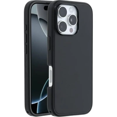 Afbeelding van coque OtterBox Symmetry Series avec aimants pour iPhone 16 Pro, résistante aux chutes, de protection fine, supporte 3x plus chutes que la norme militaire, Noir, Livré sans emballage