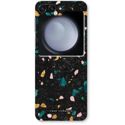 Afbeelding van Case Company® hoesje geschikt voor Samsung Galaxy Z Flip5 Terrazzo N10 Soft Cover Telefoonhoesje Bescherming aan alle Kanten en Schermrand
