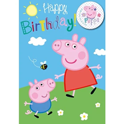 Afbeelding van Officiële Peppa Pig verjaardagskaart Happy Birthday