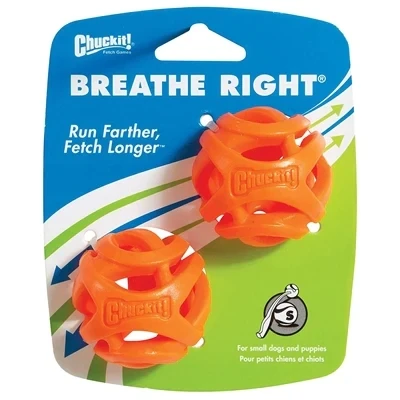 Afbeelding van Chuckit Breathe Right Fetch Bal Oranje 5 CM 2 ST (388205)