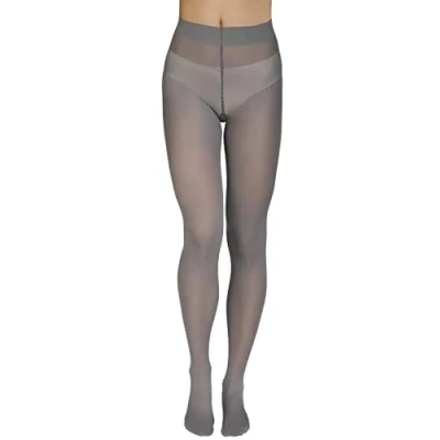 Afbeelding van Annes styling Zarra Classic Panty voor dames, halfdoorzichtig, microvezel, 40 DEN, Grigio Media