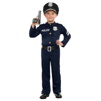 Afbeelding van Boland Politiekostuum voor kinderen, 4 delig, kostuum themafeest, Halloween, carnaval, inspecteur