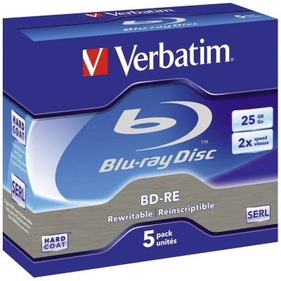 Afbeelding van Verbatim Blu ray BD RE herschrijfbaar 43615 5 stuk(s) 25 GB