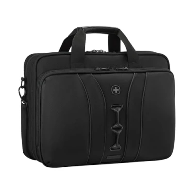 Afbeelding van WENGER Legacy Black Series 653630 Schoudertas voor Laptop tot 16 inch, tabletvak, aktetas, 15 l, zwart, Brief Tasche