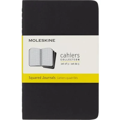 Image de Cahier quadrillé Format de poche Couverture souple en carton noire