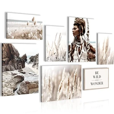Afbeelding van Afrika 100 x 70 cm Meteen ophangen muurdecoratie wanddecoratie woonkamer canvas schilderijen slaapkamer