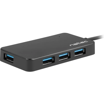Afbeelding van Natec Zijderups USB 2.0 Type C (USB C, 4 Havens), Docking station + hub, Zwart