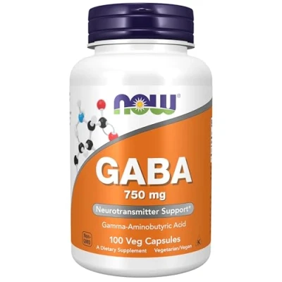 Afbeelding van Now GABA Foods 750 mg 100 Vcaps