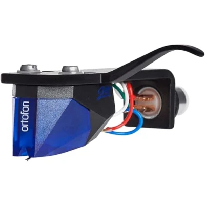 Afbeelding van Ortofon 2M Blue Premounted blauwe microfoon gemonteerd op SH 4 Black Headshell Eenvoudige montage S vormige leesarm Blauw/zwart