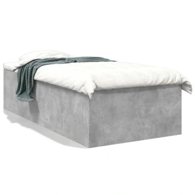 Afbeelding van vidaXL Bedframe bewerkt hout betongrijs 90x200 cm