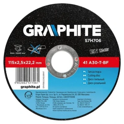 Afbeelding van GRAPHITE 57H706 Snijschijf, haakse slijper 115 2.5
