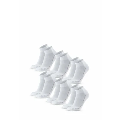 Afbeelding van Danish Endurance Quarter 6PACK Sportsokken, Maat: 35 38, White