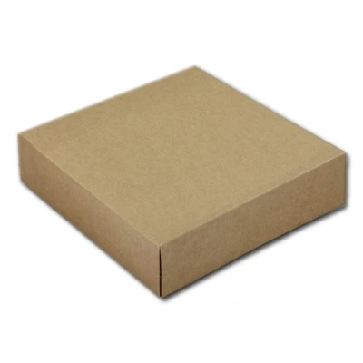 Afbeelding van Taartdoos 19x19x5cm. Kraft 3st