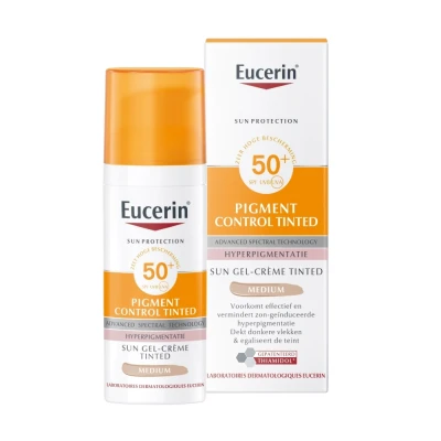 Afbeelding van 2x Eucerin Sun Pigment Control Tinted Medium SPF 50 ml