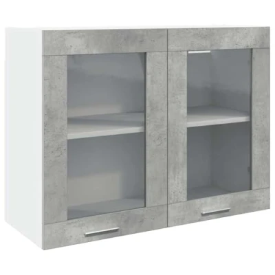 Afbeelding van vidaXL Hangkast 80x31x60 cm betongrijs