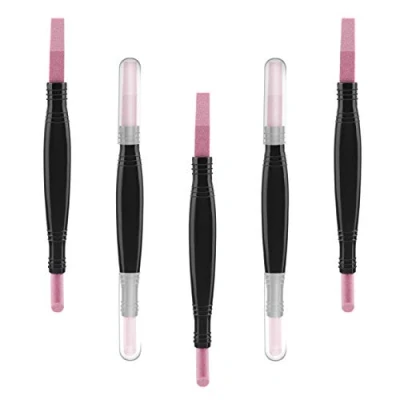 Afbeelding van VETPW 5 stuks nagelvijl van puimsteen, polijststift met dubbele kop voor nagels, nagelriemschuiver, manicure, nagelriemverwijderaar, pedicure nagelriemtrimmer