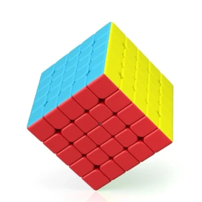 Afbeelding van ROXENDA Speed Cube Profession 5X5 Fast Smooth Turning Solid Durable &amp; Stickerless Frosted, Best 3D Puzzle Magic Toy Turns Quicker Than Original