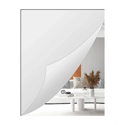 Afbeelding van TSKDKIT HD zelfklevende spiegel, geen glazen spiegeltegels, 40 x 30 cm, grote flexibele spiegelbladen, 2,5 mm, wanddecoratie, wandspiegel