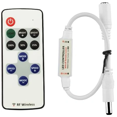 Afbeelding van LITAELEK 5 A mini led afstandsbediening voor DC V 24 ledstrips, 5,5 mm x 2,1 stekker/stopcontact, draadloze RF dimmer monochrome COB ledstrip, SMD 5050 3528 2835 5630 enz.