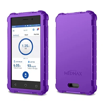 Afbeelding van MEDMAX Omnipod Dash PDM (Personal Diabetes Manager) beschermhoes lichtgewicht schokbestendige antislip siliconen met afgeschuinde rand voor apparaat