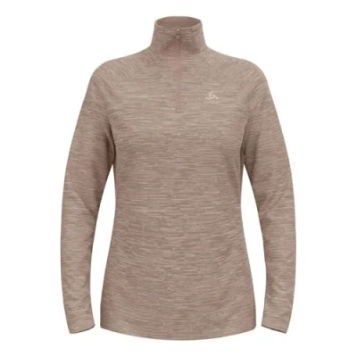 Afbeelding van Odlo Laufshirt voor dames, lange arm, essentieel, thermisch, sportshirt, middenlaag, fitnessshirt, fleecejas dames