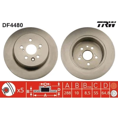 Afbeelding van Trw Remschijf DF4480