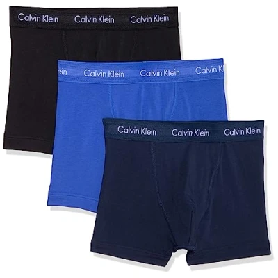 Image de Calvin Klein Boxer Homme Lot De 3 Caleçon Coton Stretch, Multicoloured, XL