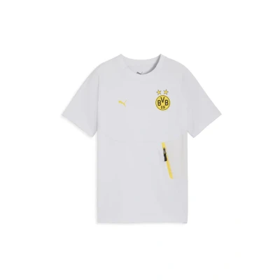 Afbeelding van Borussia Dortmund PUMATECH T shirt met zak, Geel/Zilver, Maat 13 14Y