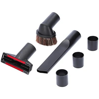 Afbeelding van McFilter 6 delige universele sproeierset, inclusief meubelborstel, spleetmondstuk voor gestoffeerde meubels, spleetzuigmond, adapter, zwart, aansluitdiameter 32/35 mm stofzuigers