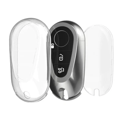Afbeelding van kwmobile Autosleutel hoesje geschikt voor Mercedes Benz 3 knops smart behuizing van TPU transparant in