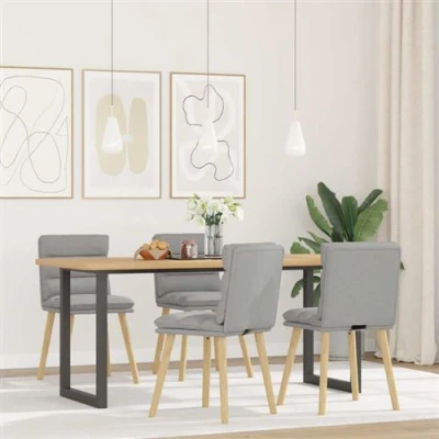 Image de vidaXL Chaises à manger lot de 4 gris nuage tissu3315402