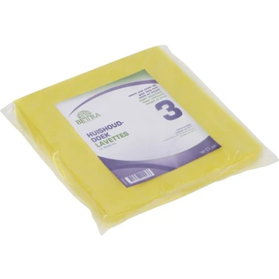 Afbeelding van Vaatdoek viscose ca. 125 grams 38x40 cm set à 3 stuks geel