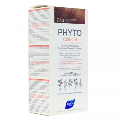 Afbeelding van Phyto Phytocolor Haarverfcolor Permanent Color 7.43 Blond Cuivré