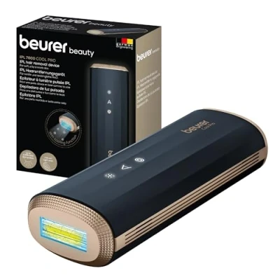 Afbeelding van Beurer IPL 7800 Cool Pro Lichtontharingsapparaat Compact Cooling functie Auto Flash modus 5 intensiteitsniveaus UV Filter Tot 1.000.000 Lichtimpulsen Incl. Netadapter 3 Jaar garantie Zwart