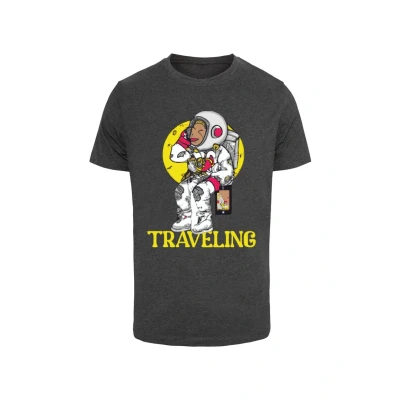 Afbeelding van Mister TEE Traveling Tshirt print, Heren, Maat: XL, Charcoal