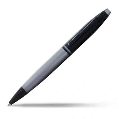 Afbeelding van CROSS Calais balpen (draaimechanisme, lijndikte M, schrijfkleur: zwart, geschenkdoos) grijs mat / zwart