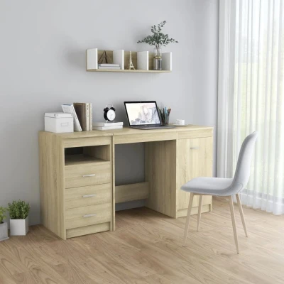 Afbeelding van Bureau 140x50x76 cm spaanplaat sonoma eikenkleurig