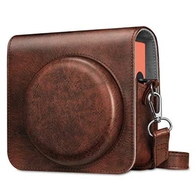 Afbeelding van Fintie Fujifilm Instax Square SQ1 Instant Camera beschermhoes Premium Reiscamera met afneembare riem Bruin
