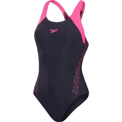 Afbeelding van Speedo Hyperboom Splice Racerback Marine/Roze Sportbadpak Maat 42
