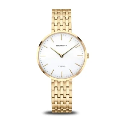 Afbeelding van Bering Analog Quarz Horloge goldcoloured, Dames, Maat: One Size, Gold coloured