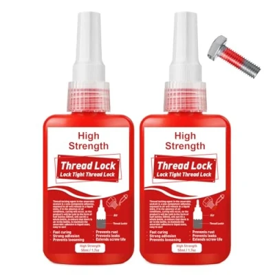 Afbeelding van LAMXIN 2 x 50 ml rode draadsloten met hoge sterkte voor het vullen van openingen en vastdraaien bouten, roest losmoeren, stuks