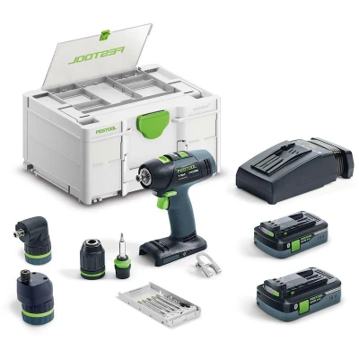 Afbeelding van Festool T 18+3 HPC 4,0 I Set Accu Schroefboormachine 18V 4.0Ah + 2x Hulpstukken in Systainer 577609