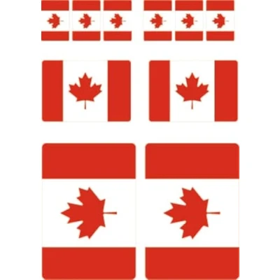 Afbeelding van Set van 10 autostickers Canadese vlag Offsetdruk