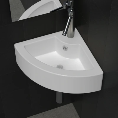 Afbeelding van Wastafel met overloop 45x32x12,5 cm wit
