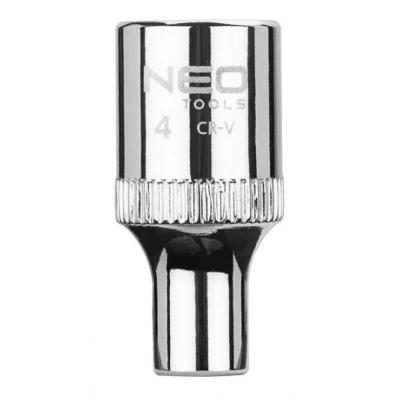 Afbeelding van NEO TOOLS 08 220 Steeksleutelelement 1/4 3124 4 mm Chroom vanadium staal SuperLock