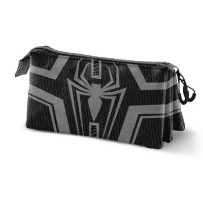 Afbeelding van Spiderman Town Trousse triple Noir 23 x 11 cm, Noir, Einheitsgröße,